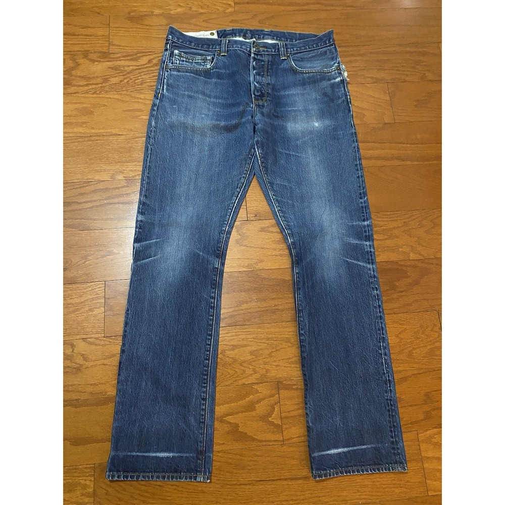 Williamsburg Men Jeans Selvedge Denim Authentic Japanese 36x34 Resin Button Fly